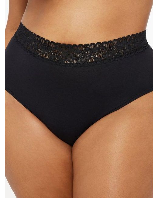 Savage X Black Cotton Essentials Lace-trim Shortie Knickers