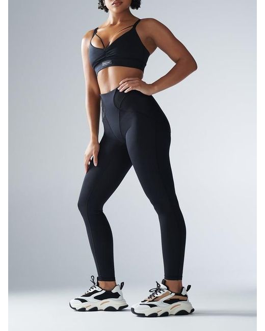 Savage X Black Curve Alert High-waist Rib Leggings