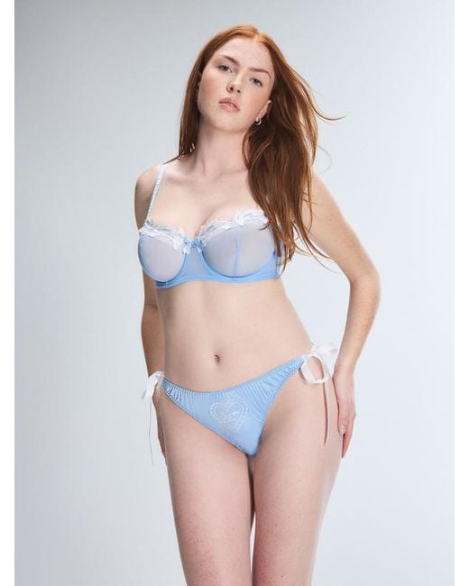 Savage X Blue Flirty & Wordy Bridal 2-piece Bikini Set