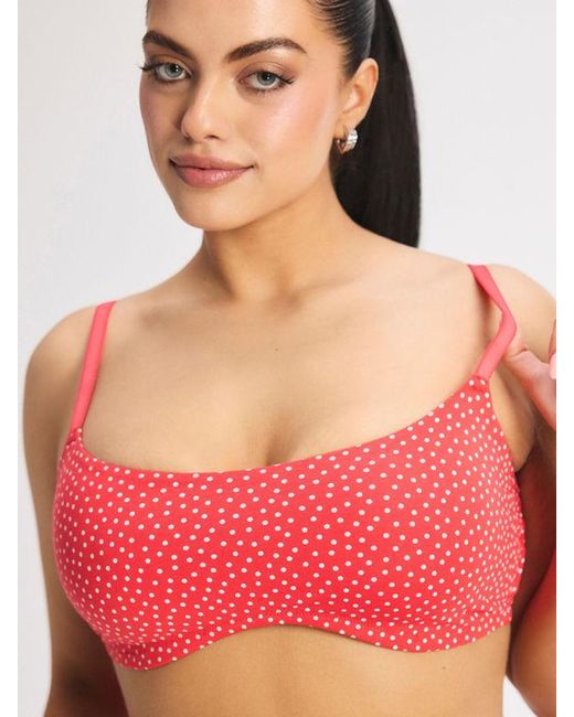 Savage X Red Cotton Essentials Scoop-neck Bralette