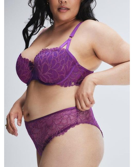 Savage X Purple Savage Not Sorry Lightly Lined Lace Balconette Bra