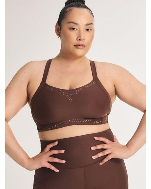 Savage X Black Cool Curves Medium-impact Wrap Back Sports Bra