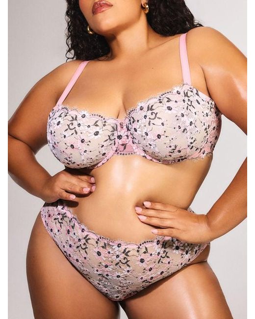 Savage X Pink Daisy Darling Lace Unlined Balconette Bra