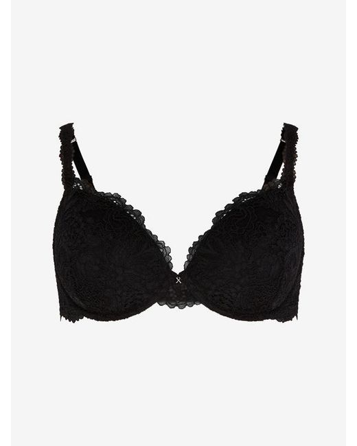 Savage X Black Romantic Corded Lace Padded Demi Bra