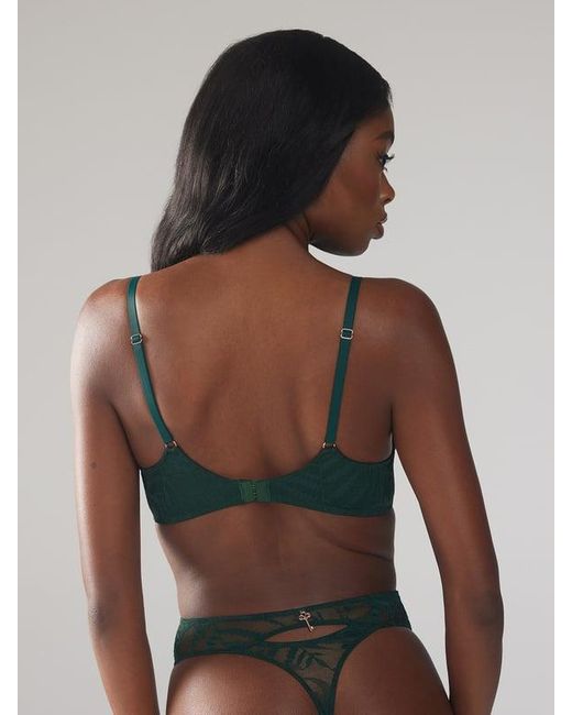 Savage X Black Shadowplay Lace Unlined Plunge Bra