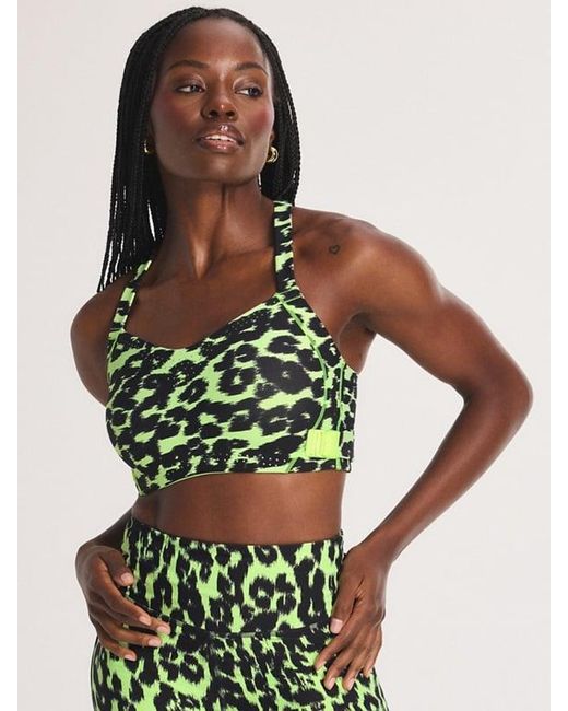 Savage X Green Cool Curves Medium-impact Wrap Back Sports Bra