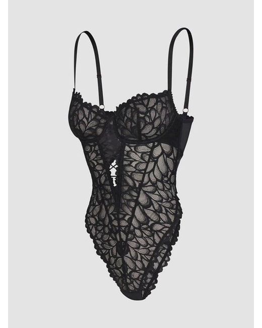 Savage X Black Savage Not Sorry Lace Underwire Lace Teddy