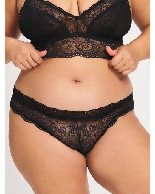 Savage X Black Soft N' Savage Lace Cheeky Knickers