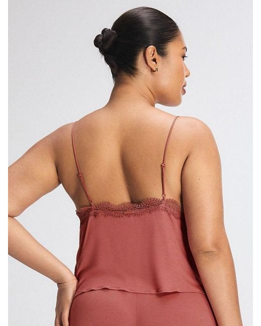 Savage X Red Gossamer Dreams Lace-trim Sleep Cami