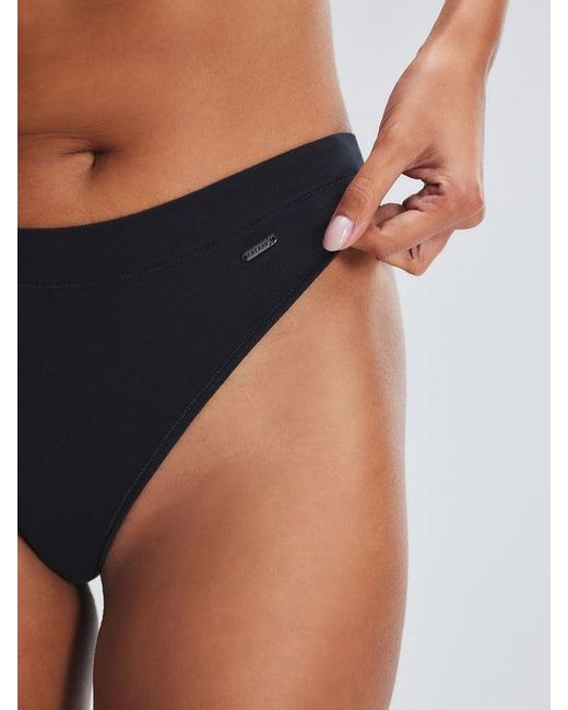 Savage X Black Cotton Essentials Classic Thong