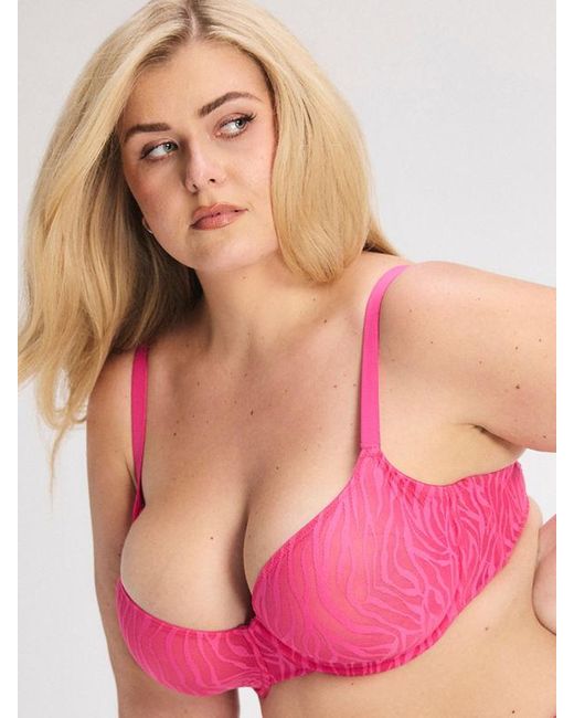 Savage X Pink Untamed Lavish Lace Unlined Low-cut Balconette Bra