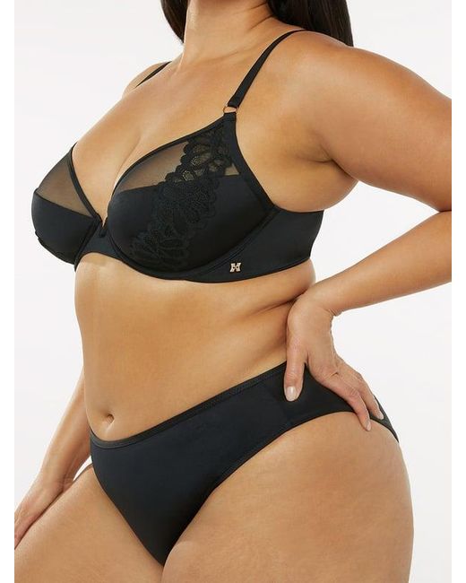 Savage X Black Savage Not Sorry Half-cup Plunge Bra With Lace