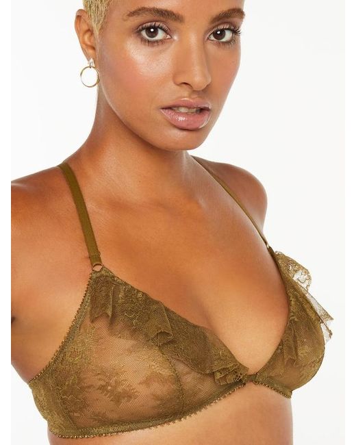 Savage X Brown Chantilly Cascade Bralette