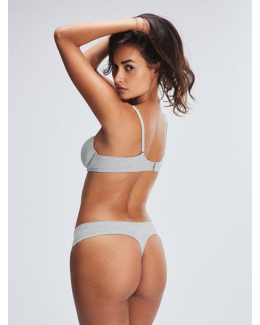 Savage X Gray Cotton Essentials Classic Thong