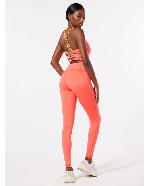 Savage X Red Sky-hi Logo Patch Super High-waist Pocket Legging