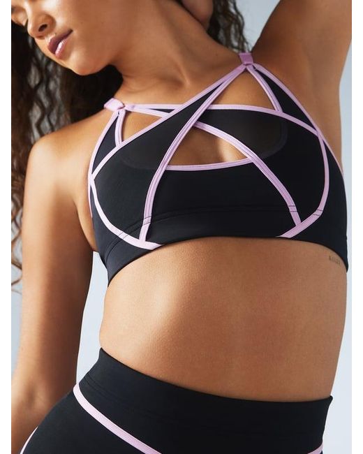 Savage X Black X Mesh Medium-impact Sports Bra