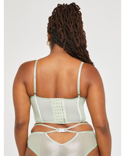 Savage X Green Going Platinum Mesh Bustier
