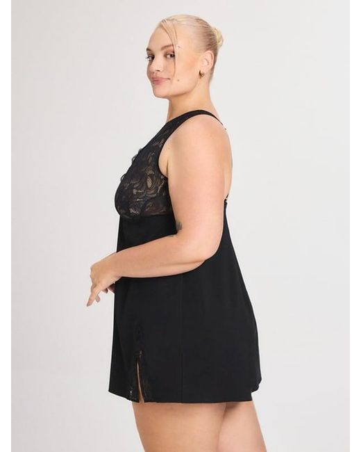 Savage X Black Lace Flow Slip Dress