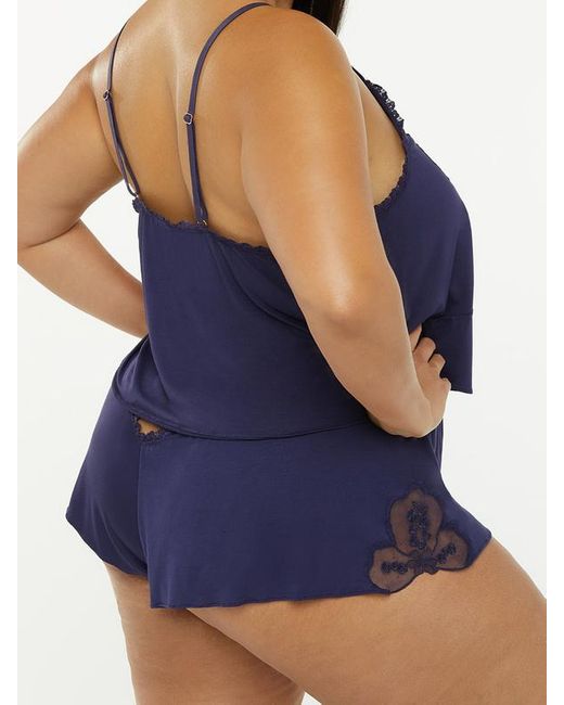 Savage X Blue A Peek Behind The Lace Cami