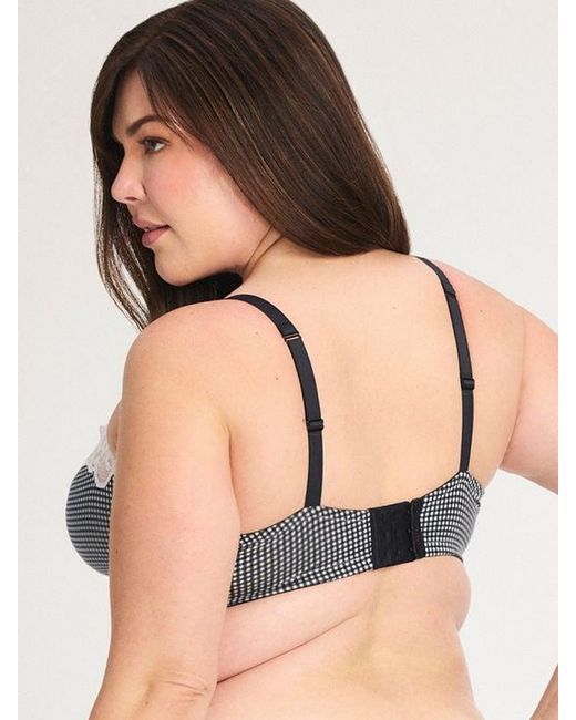 Savage X Gray Swirly Girly Unlined Low-cut Balconette Bra