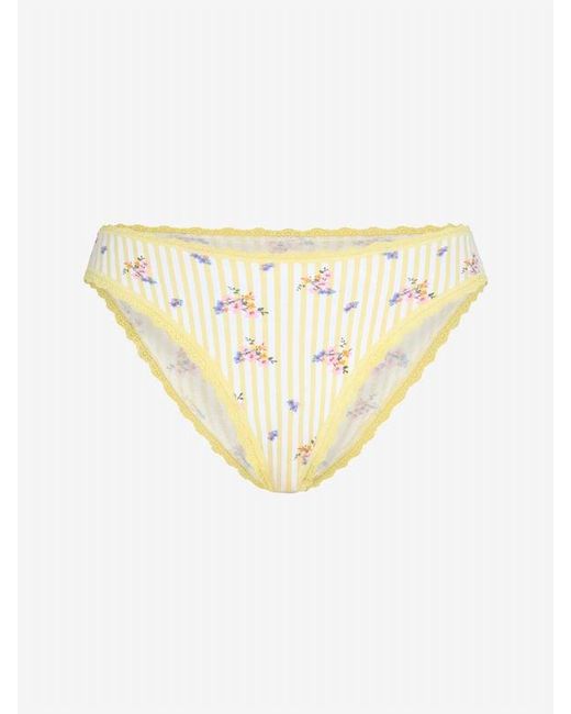 Savage X Orange Cotton Essentials Lace-trim Cheeky Panty