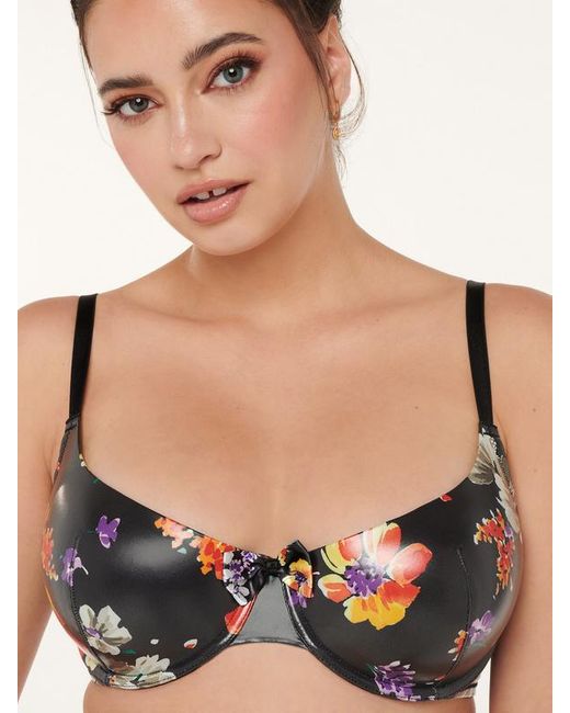 Savage X Black Night Blooms Padded Balconette Bra