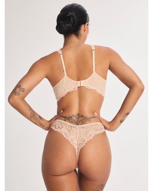 Savage X Natural Romantic Corded Lace Brazilian Panty