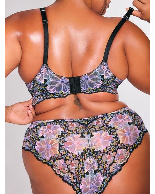 Savage X Blue Field Of Flowers Lace Unlined Demi Bra