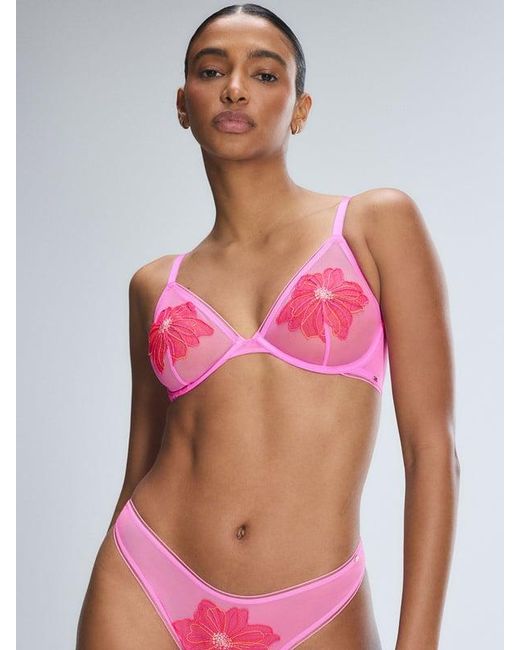 Savage X Pink Garden Nouveau Unlined Plunge Bra