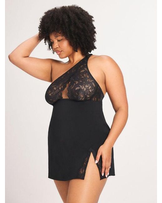 Savage X Purple Lace Flow Slip Dress