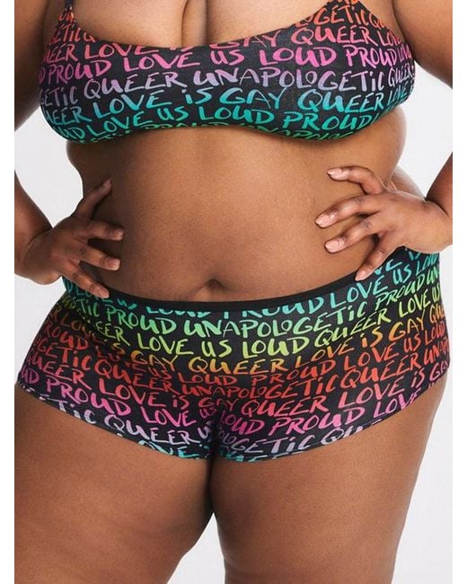 Savage X Black Cotton Essentials Boy Short Knickers
