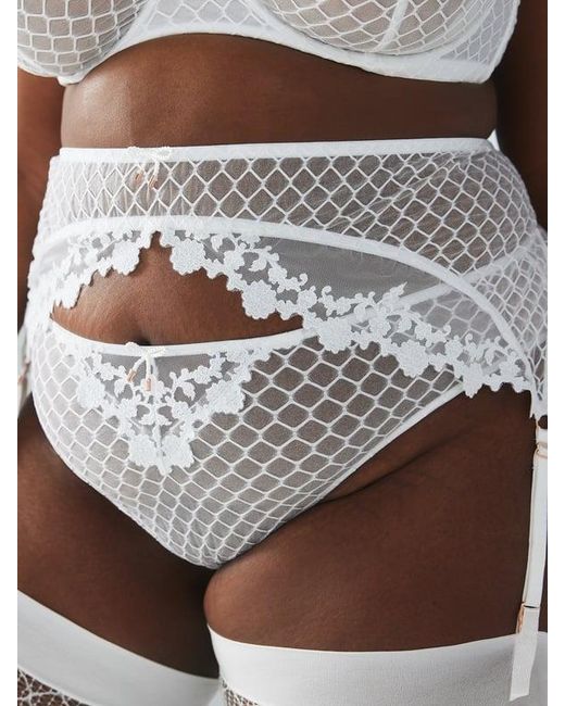 Savage X Brown Baroque Bondage Suspender Belt