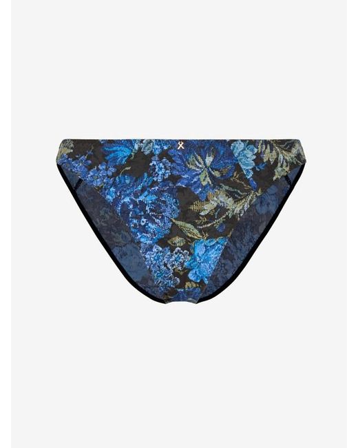 Savage X Blue Floral Rush High-leg Bikini Knickers