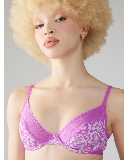 Savage X Purple Cotton Essentials Unlined Bra