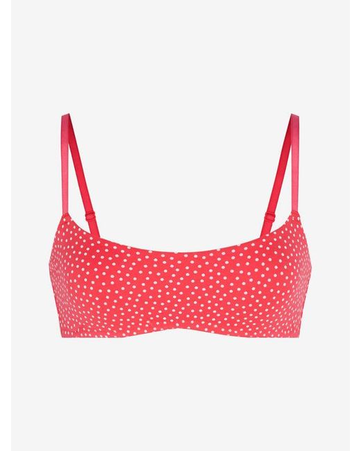 Savage X Red Cotton Essentials Scoop-neck Bralette