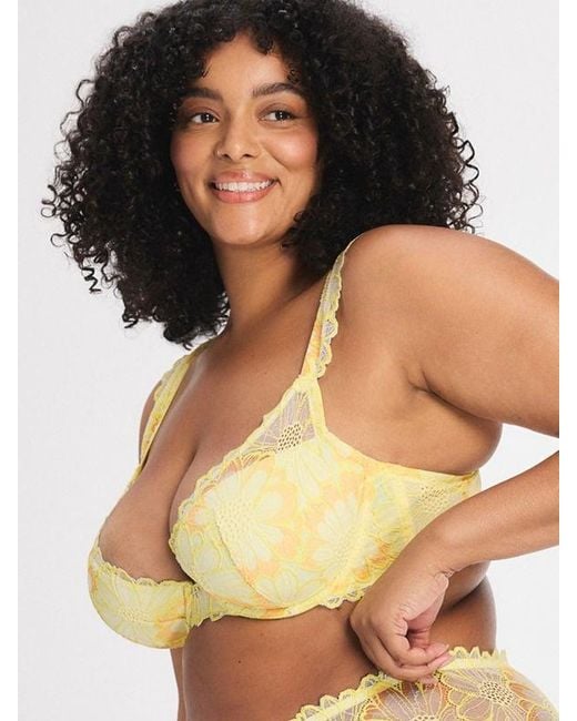 Savage X Green Daisy Riot Lace Lightly Lined Plunge Bra