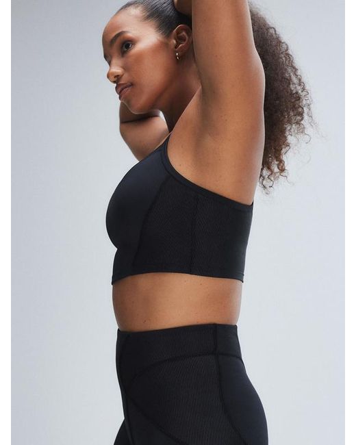Savage X Black Curve Alert Rib Shelf-bra Tank