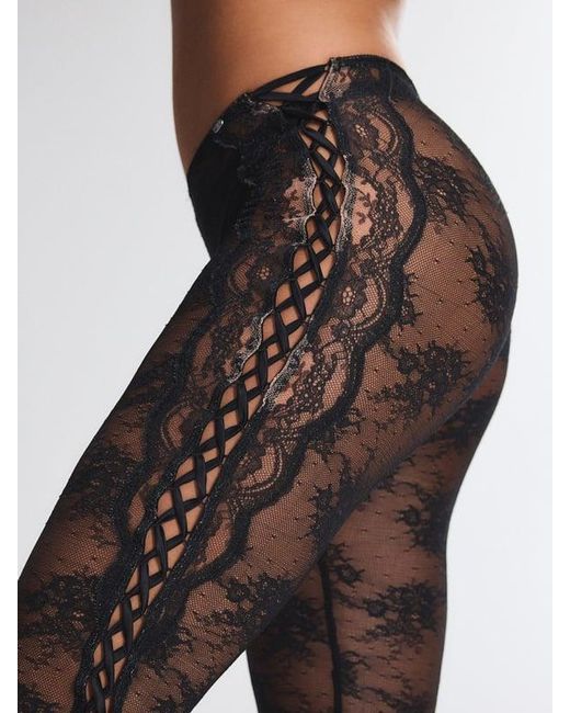 Savage X Blue Lacestruck Flare Trousers