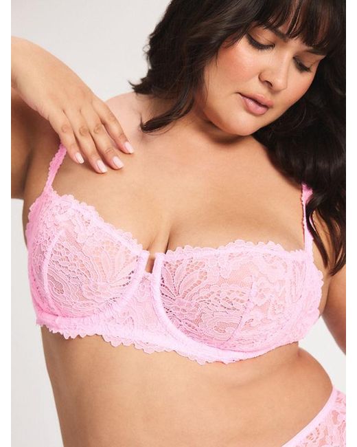 Savage X Natural Romantic Corded Lace Unlined Balconette Bra