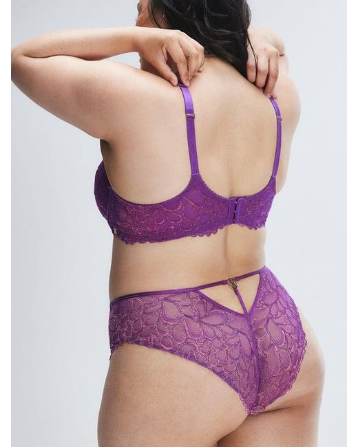 Savage X Purple Savage Not Sorry Lightly Lined Lace Balconette Bra