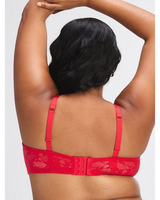 Savage X Red Luxe Lace Unlined Low-cut Balconette Bra