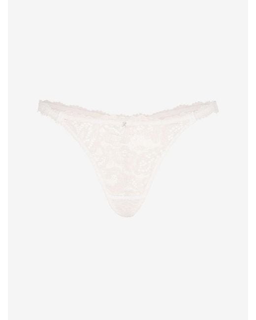 Savage X Brown Romantic Corded Lace G-string Knickers