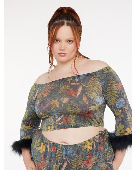 Savage X Gray Trophy Wife Crop Sleep Top