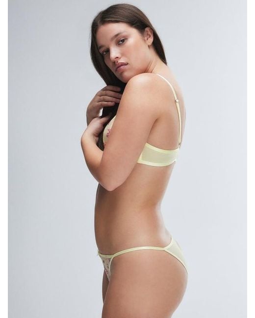 Savage X Brown Puff Flowers String Bikini Knickers