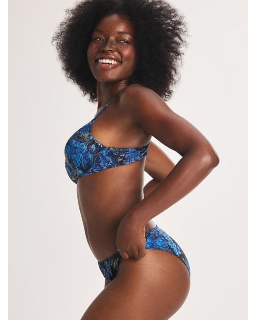 Savage X Blue Floral Rush High-leg Bikini Knickers