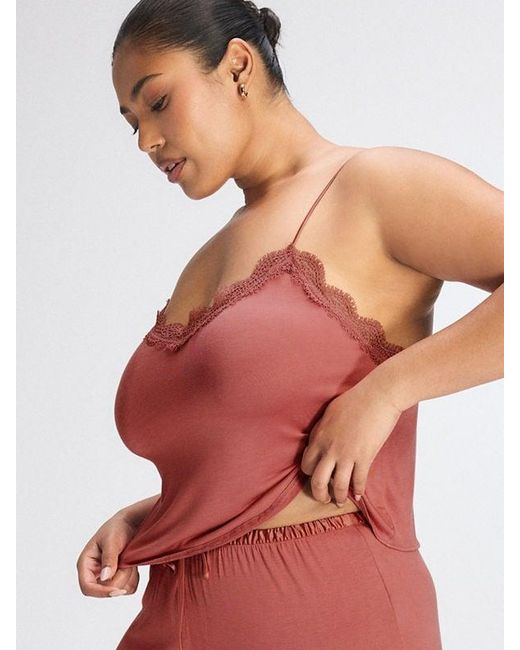 Savage X Red Gossamer Dreams Lace-trim Sleep Cami
