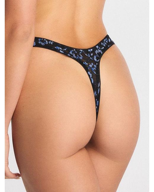 Savage X Blue Deep Sea Lace Thong