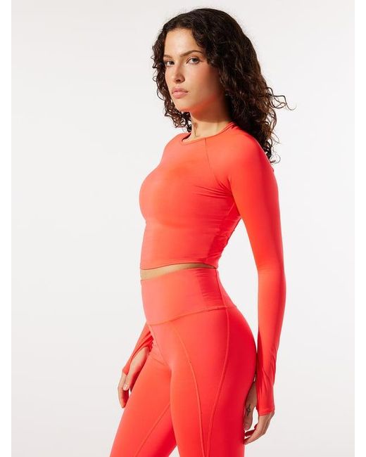 Savage X Red Lace Up Open-back Long-sleeve Top
