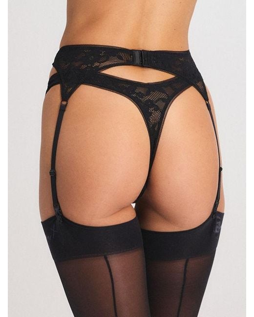 Savage X Black Luxe Lace Garter Belt