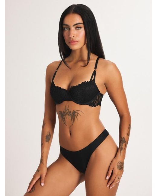 Savage X Black Savage Not Sorry Lightly Lined Lace Balconette Bra